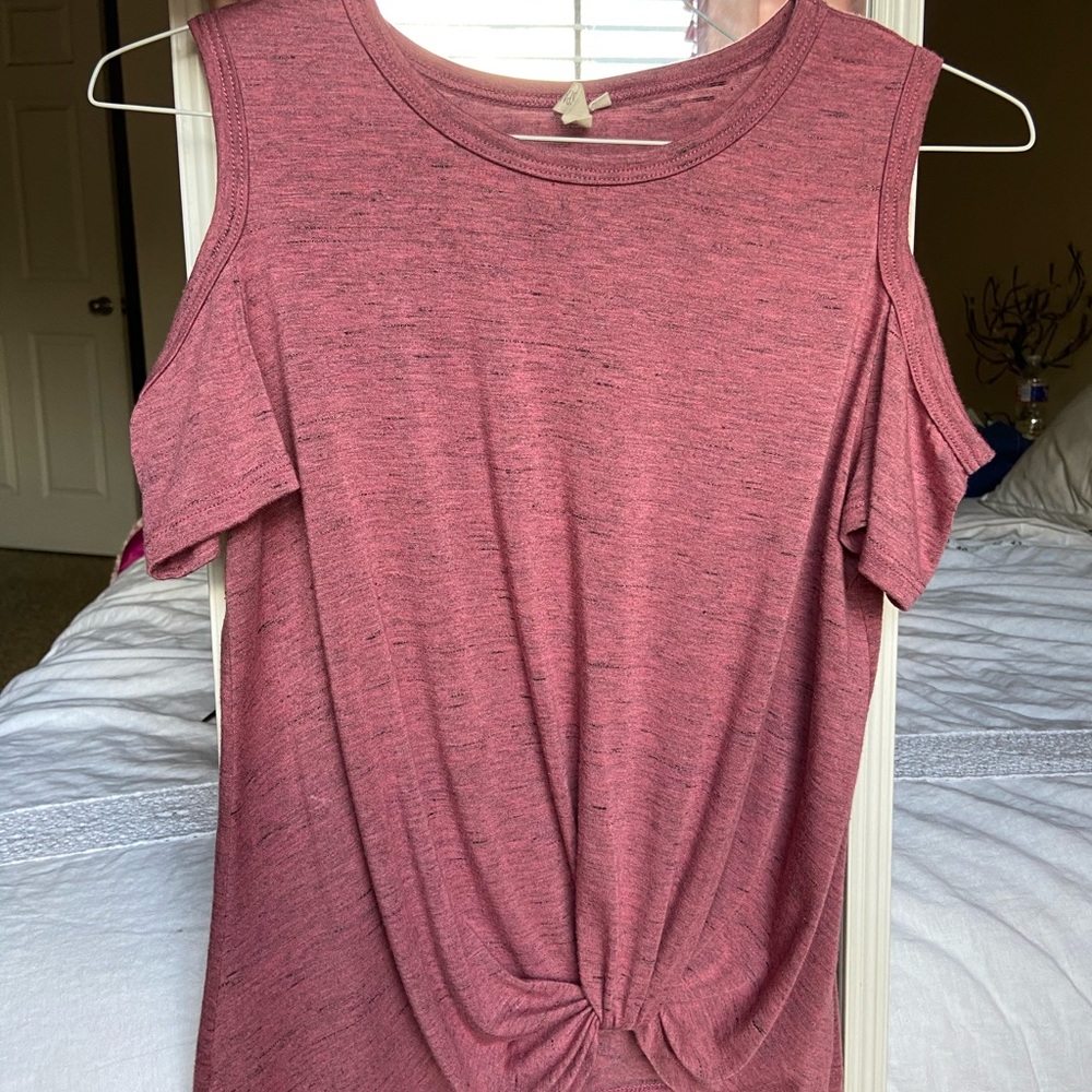 Dusty Rose Cut Out Sleeveless Top